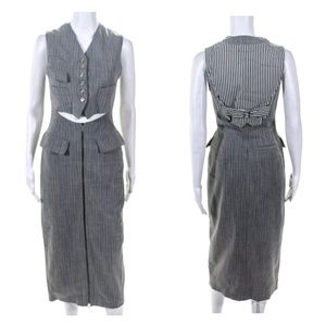 SOLD Rare Jean Paul Gaultier Femme Pinstripe Dress